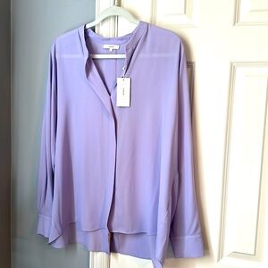 Vince Lavender Tunic Blouse. Size Large